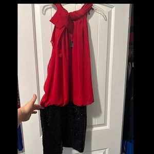 Red/Black Sequin Dress